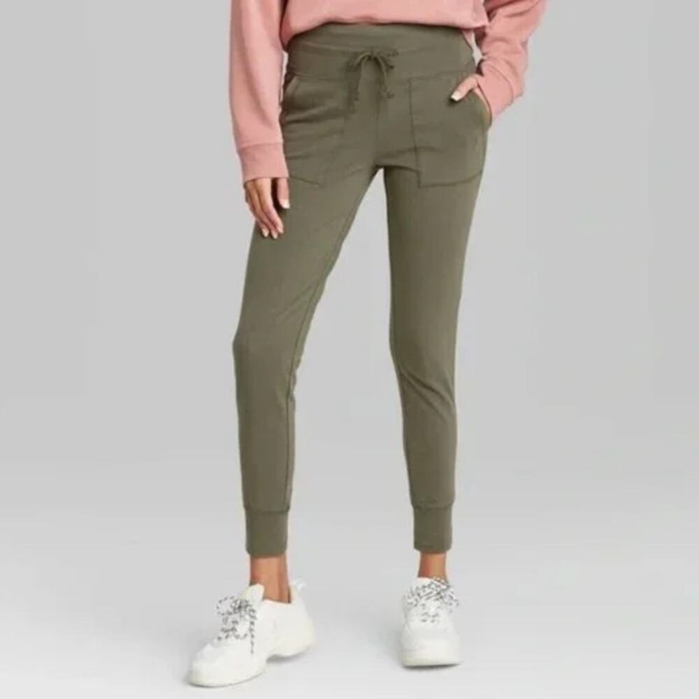New WILD FABLE Olive Green High Rise Jogger Pants Women's SIZE XS COPY3